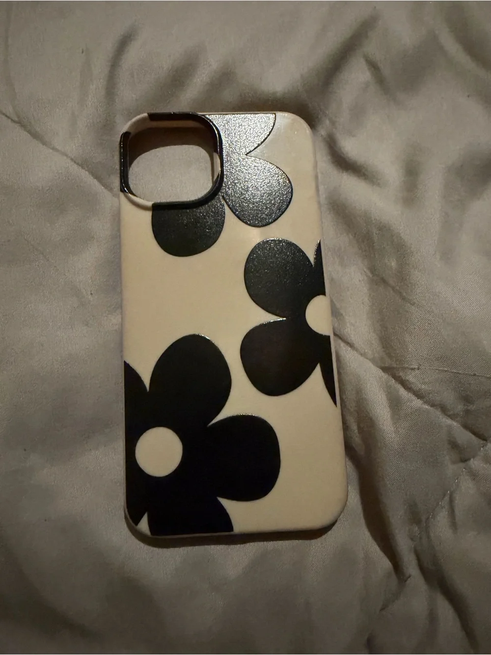 SHEIN Black Floral Pattern Phone Case